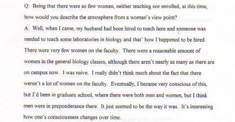 The Prominence of Women in Biology, the Lack of Female Faculty