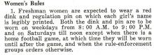 Women's Rules 1956-57