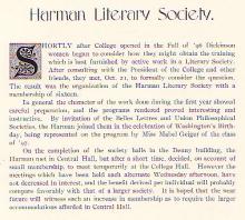 1898 Microcosm Included Brief History of the Harman Literary Society