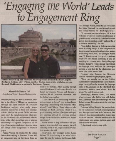 Engaging the World Leads to Engagement Rings