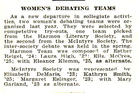 Women's Debating Teams