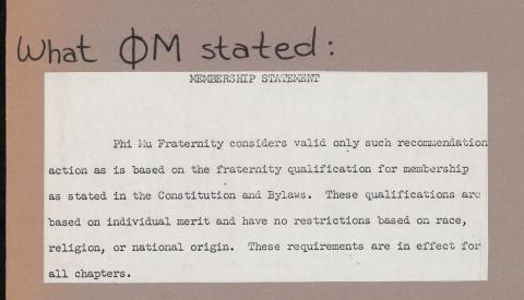 Phi Mu's Membership Statement