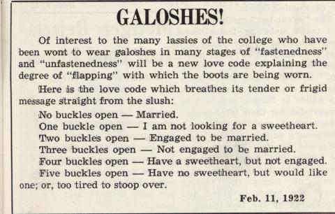 Galoshes! and Dating
