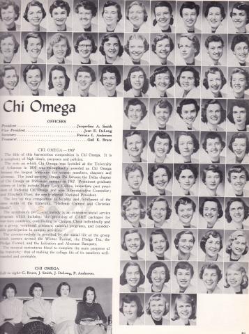 Chi Omega in 1954