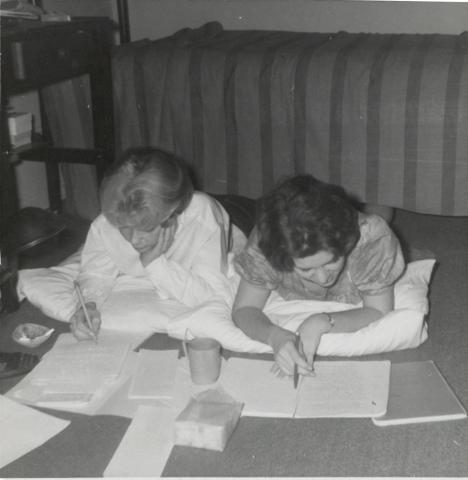 Studying in Metzger Hall 1963