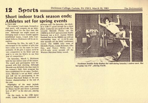 Women's Track and Field 1983 Yearbook
