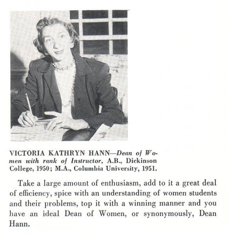 1955 Microcosm lauds new Dean of Women