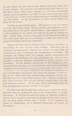 Appeal of Female Classmates in the 1894 Microcosm
