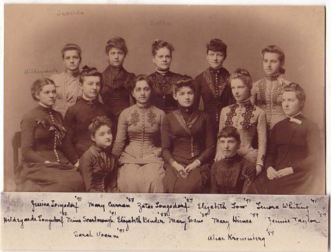 Photograph Circa 1887 of Early Co-Eds at Dickinson College and Preparatory School