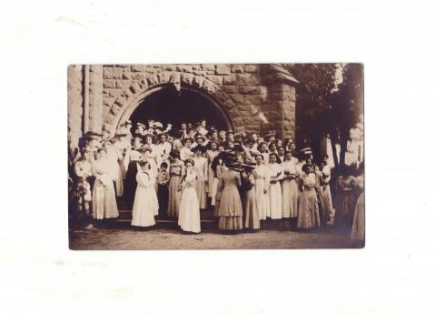 Unidentified Group of Women in Front of Denny