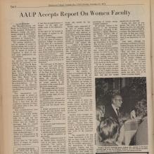 AAUP Accepts Report on Women Faculty 