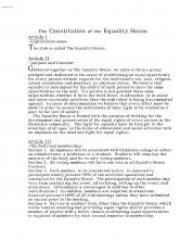 The Equality House Constitution