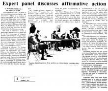 Dickinsonian Article on Affirmative Action Panel Debate