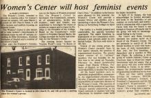 Women's Center will soon open. "Women's Center will host feminist events" 