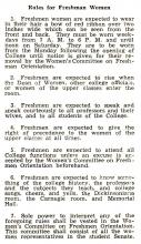 Rules for Freshman Women (1947-48)