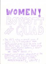 Women! Boycott the Quad
