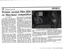 Women's Track and Field Outshines Men at the 1985 Western Maryland Relays