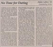 No Time for Dating