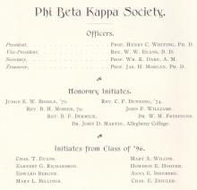 More Women Admitted into Phi Beta Kappa Society
